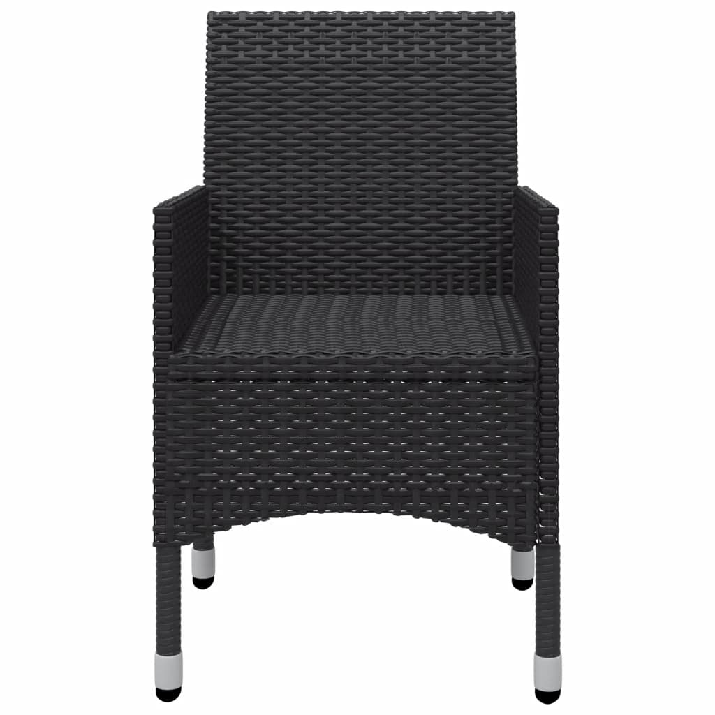 Ensemble à manger de jardin 5 pcs Noir