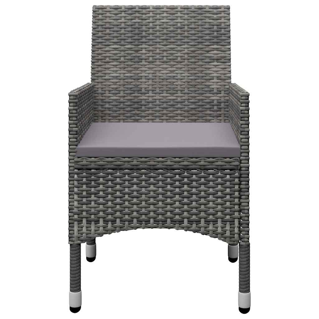 Ensemble à manger de jardin 5 pcs Gris