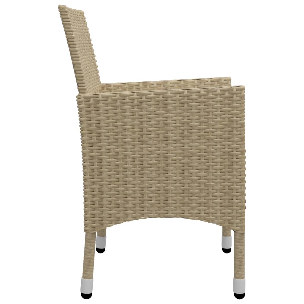 Ensemble à manger de jardin 5 pcs Beige