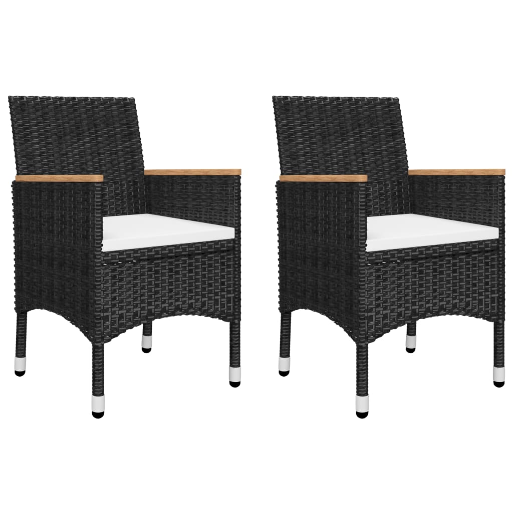 Ensemble à manger de jardin 5 pcs Noir