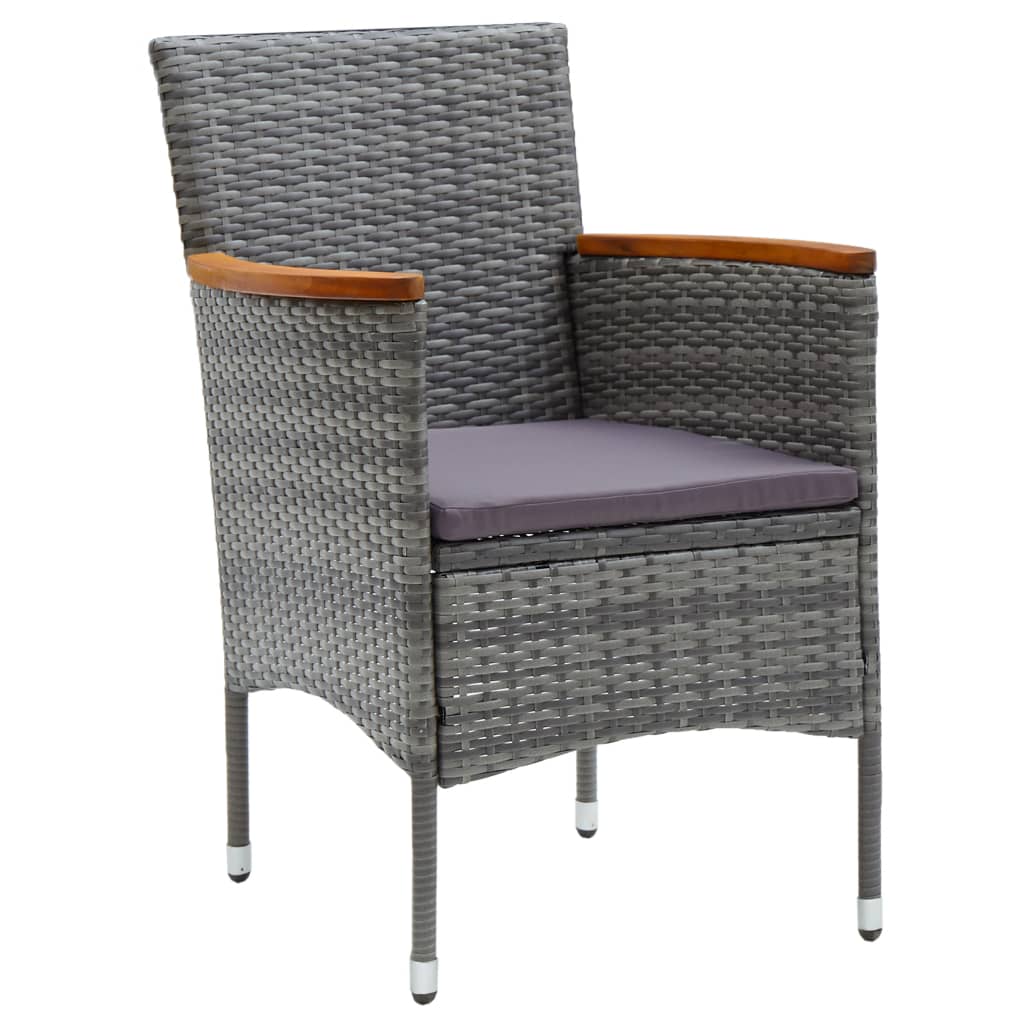 Ensemble à manger de jardin 5 pcs Gris