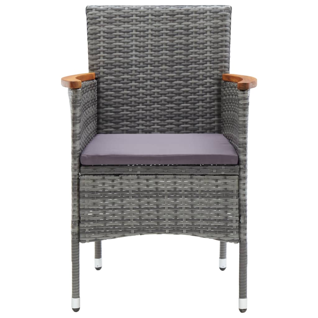 Ensemble à manger de jardin 5 pcs Gris