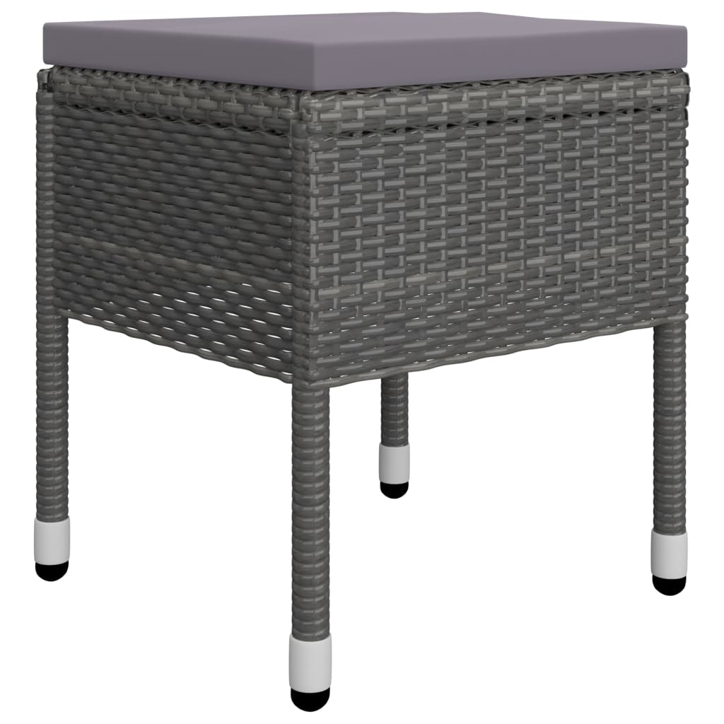 Ensemble à manger de jardin 5 pcs Gris