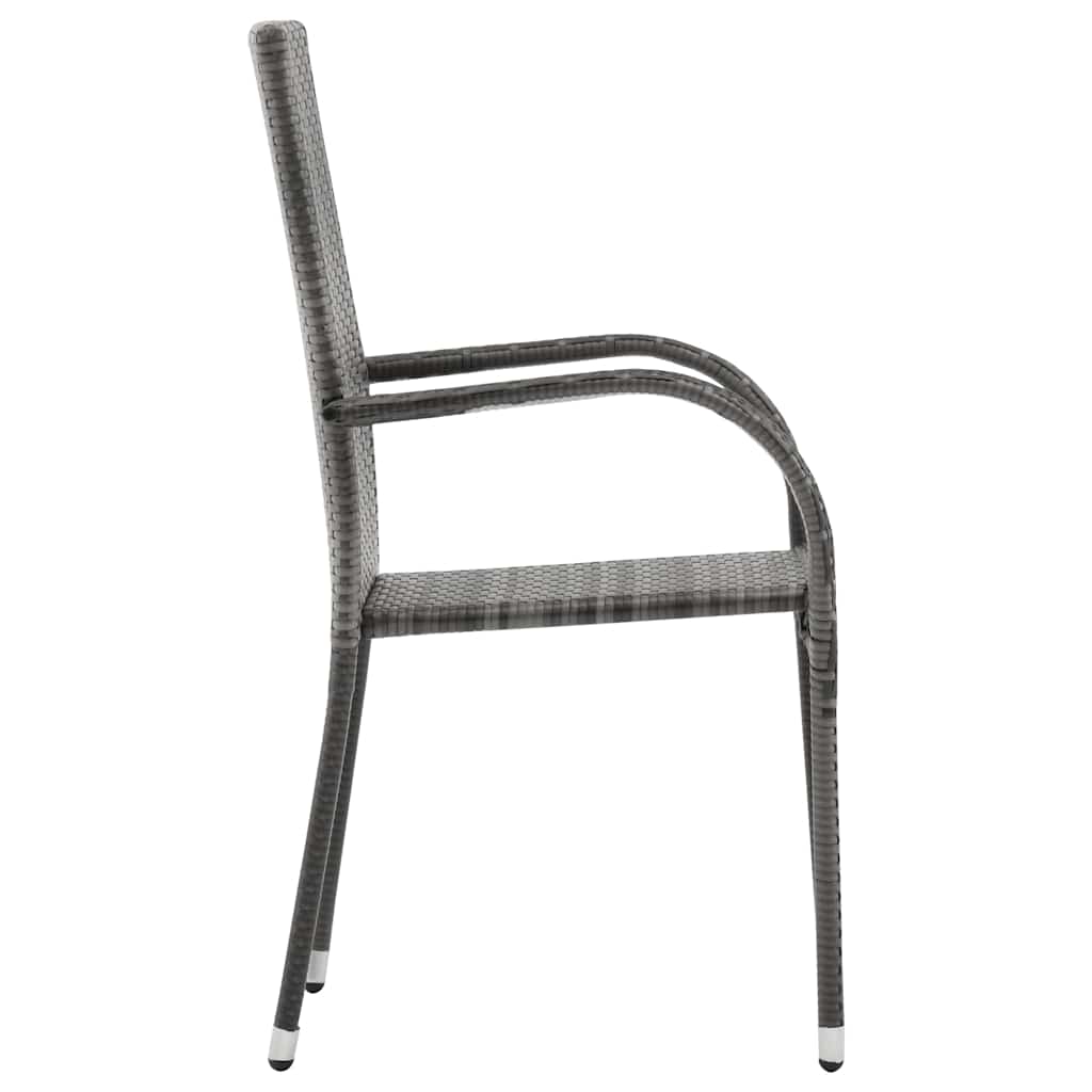 Ensemble à manger de jardin 3 pcs Gris
