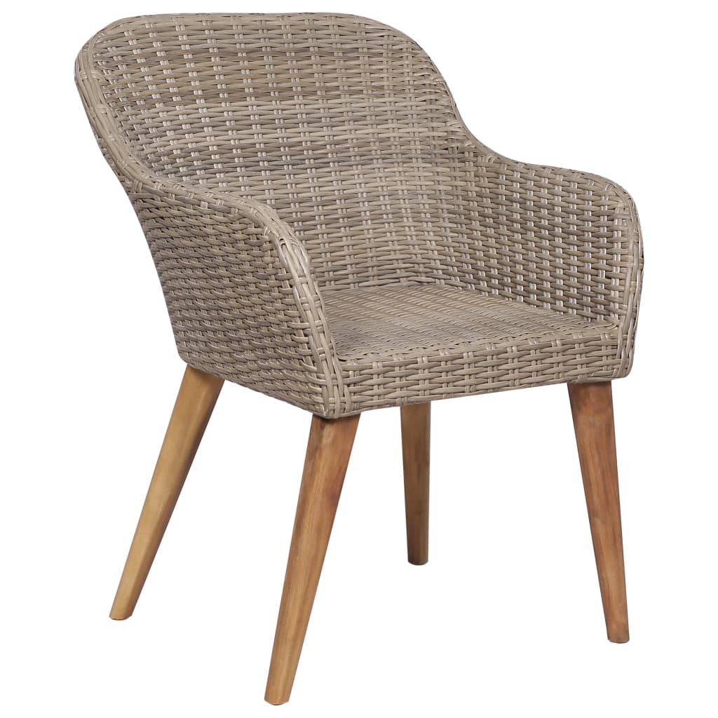 Ensemble à manger de jardin 5 pcs Marron