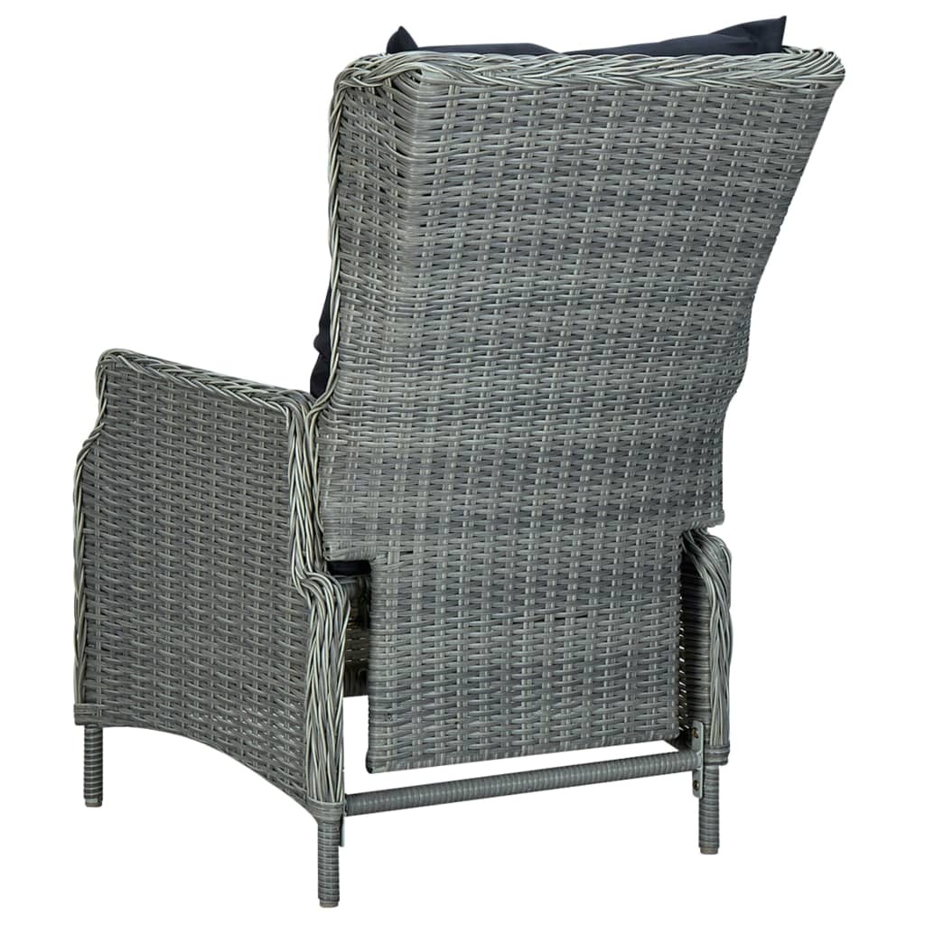Ensemble à manger de jardin 3 pcs Gris clair
