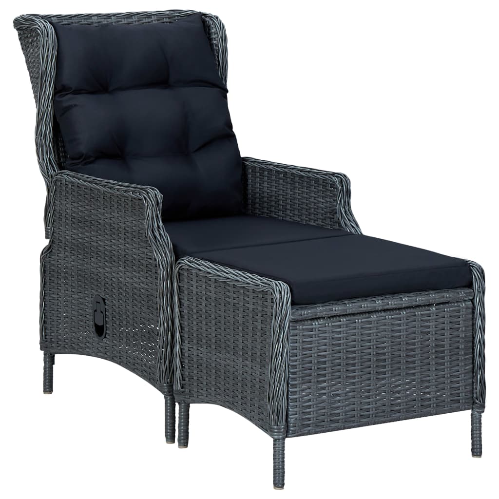 Ensemble à manger de jardin 5 pcs Gris foncé
