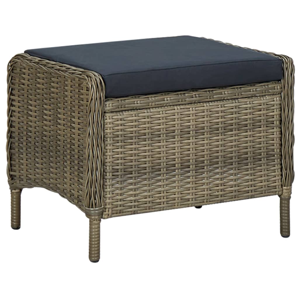 Ensemble à manger de jardin 5 pcs Marron