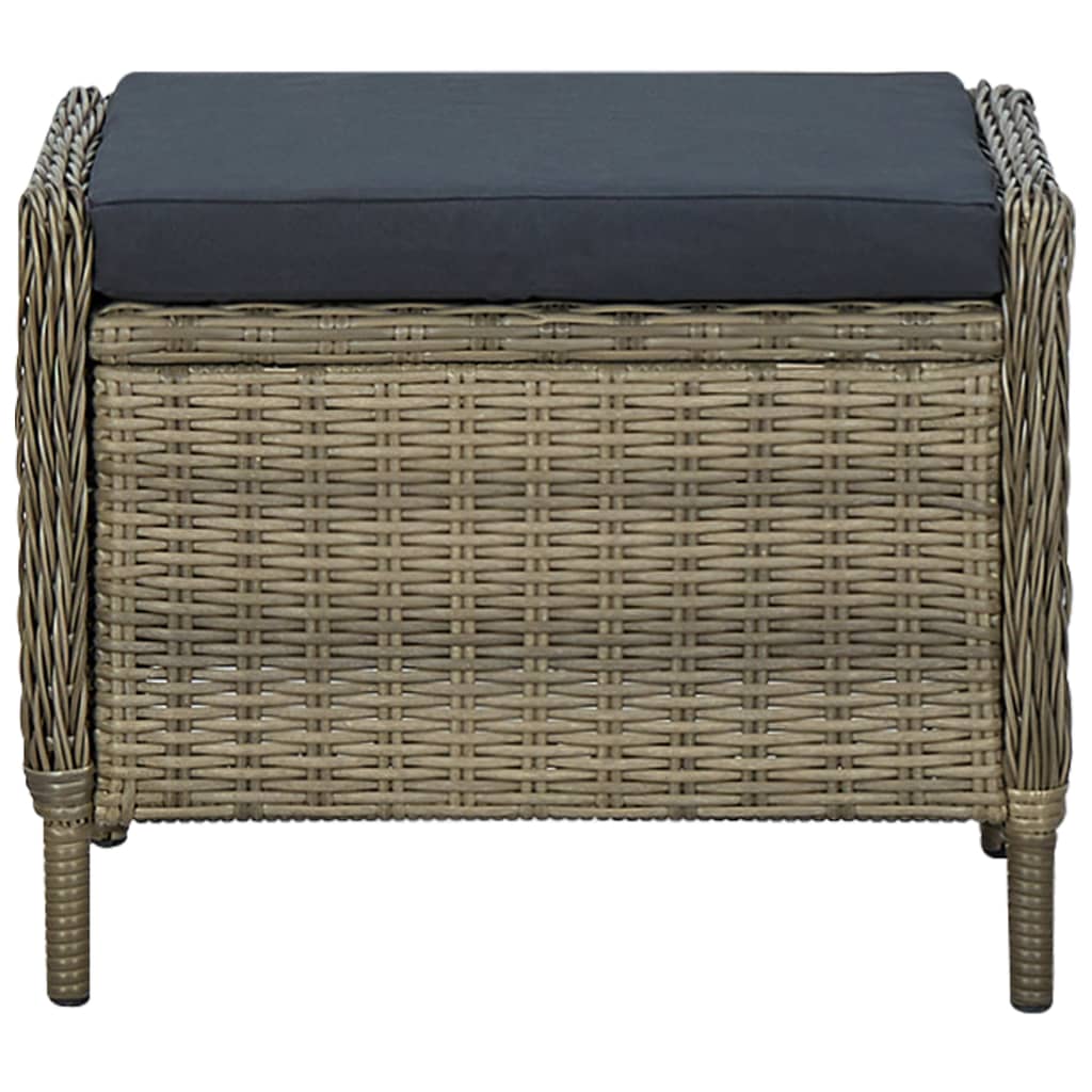 Ensemble à manger de jardin 5 pcs Marron