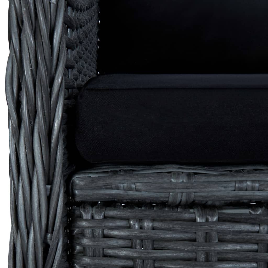 Ensemble à manger de jardin 5 pcs Gris foncé