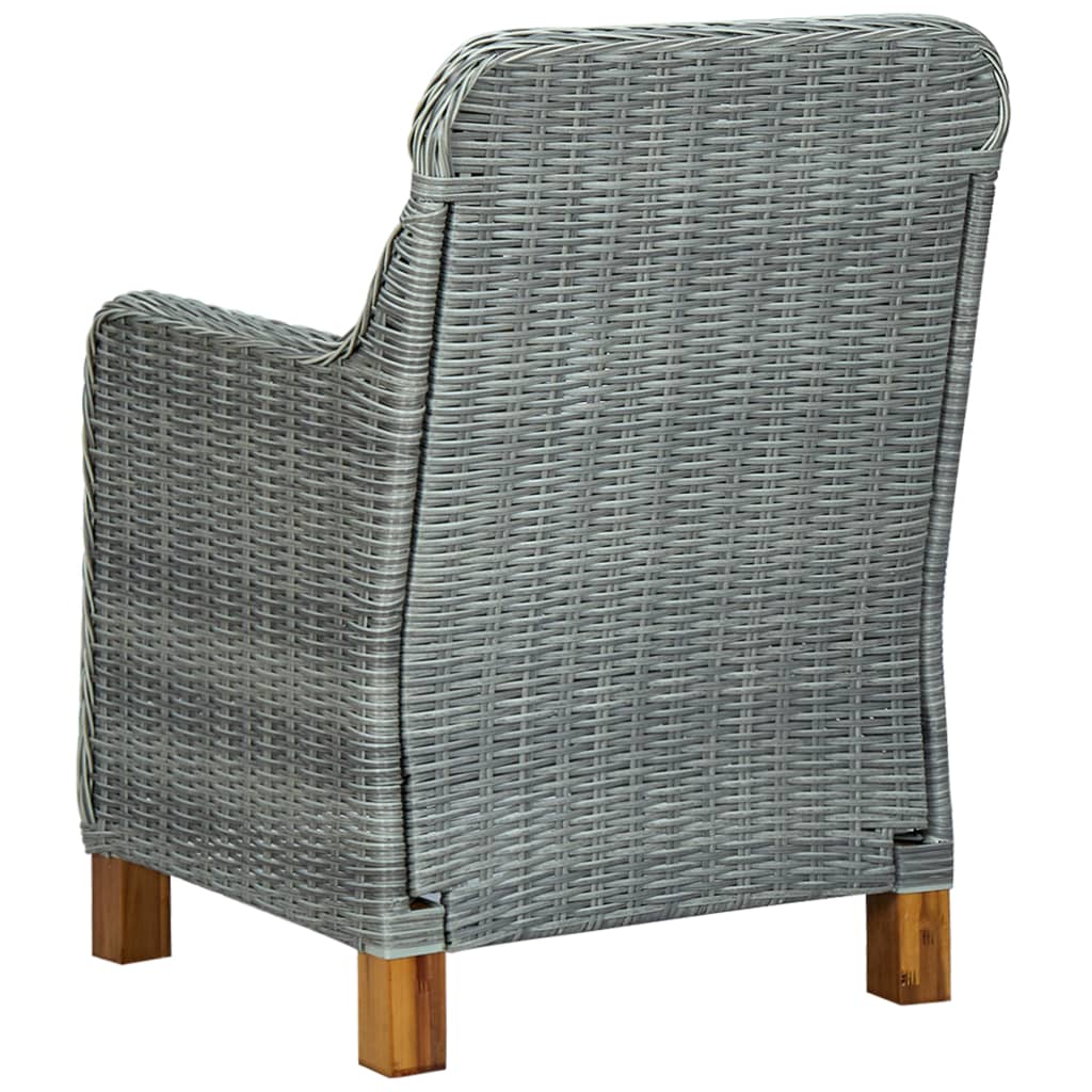 Ensemble à manger de jardin 5 pcs Gris clair