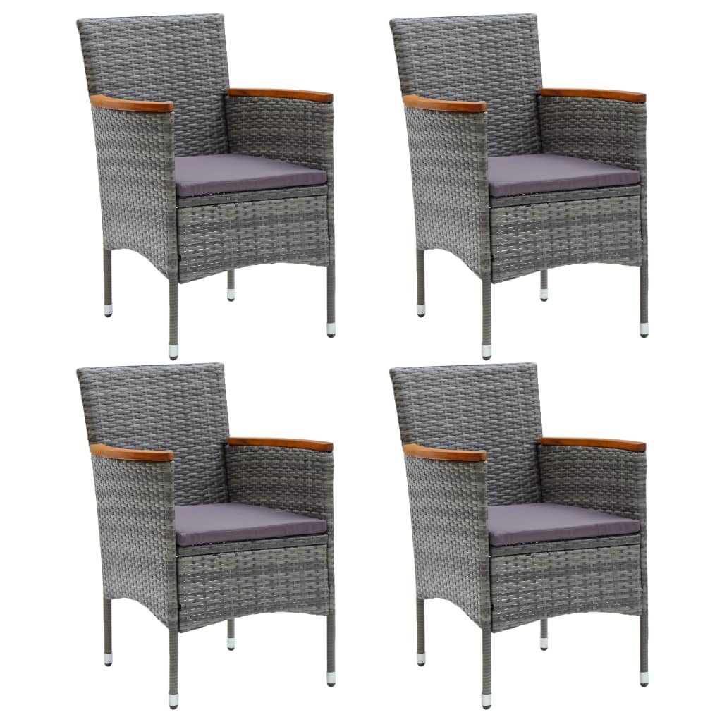 Ensemble à manger de jardin 7 pcs Gris