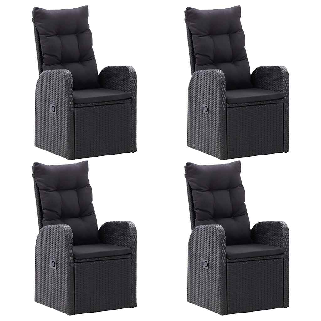 Ensemble à manger de jardin 5 pcs Noir