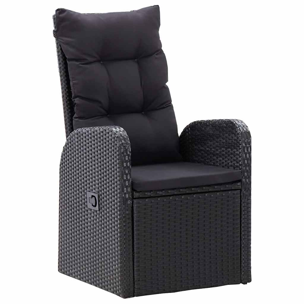 Ensemble à manger de jardin 7 pcs Noir