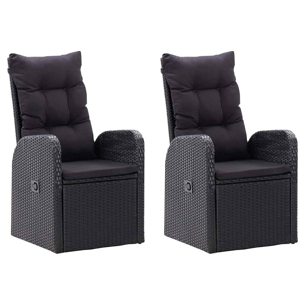 Ensemble à manger de jardin 5 pcs Noir