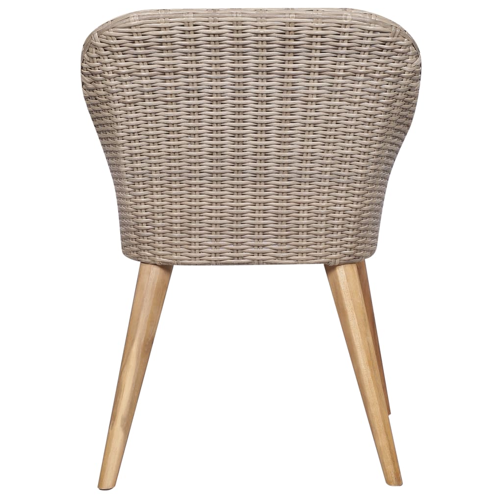 Ensemble à manger de jardin 5 pcs Marron