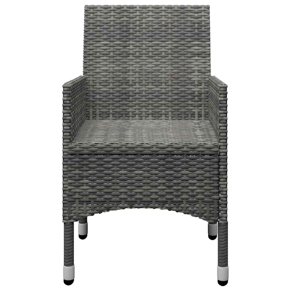 Ensemble à manger de jardin 7 pcs Gris