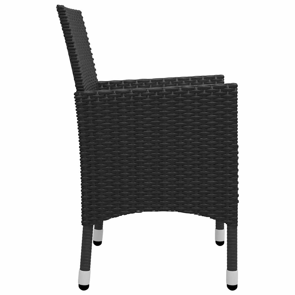 Ensemble à manger de jardin 9 pcs Noir