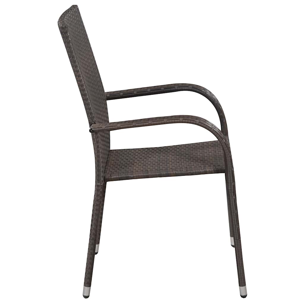 Ensemble à manger de jardin 9 pcs Marron