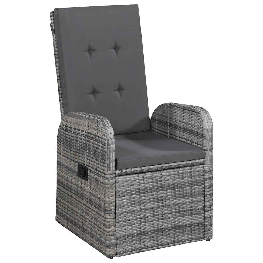 Ensemble à manger de jardin 7 pcs Gris