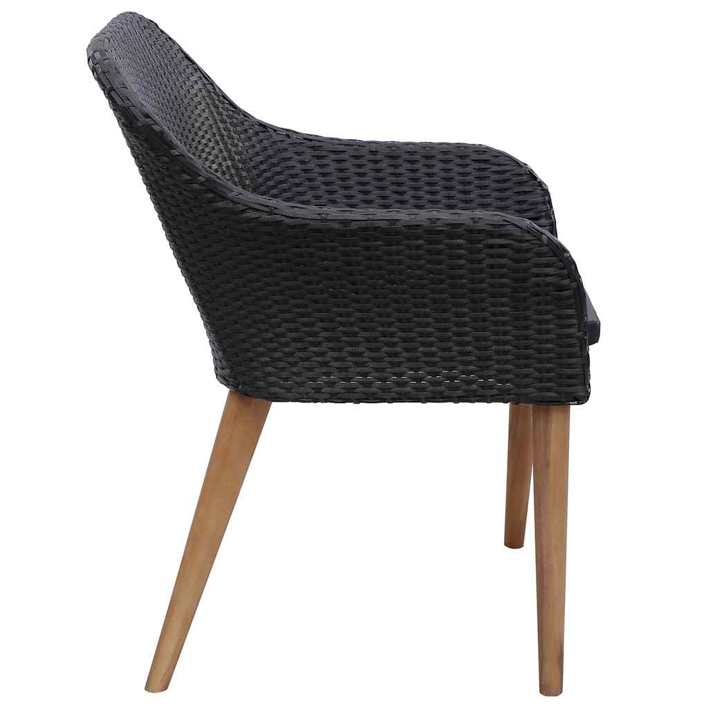 Ensemble à manger de jardin 7 pcs Noir