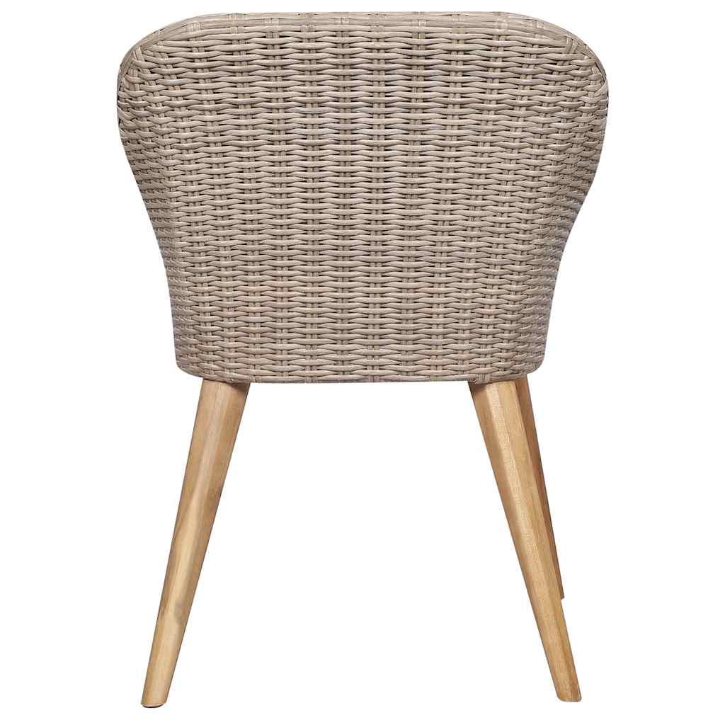 Ensemble à manger de jardin 7 pcs Marron