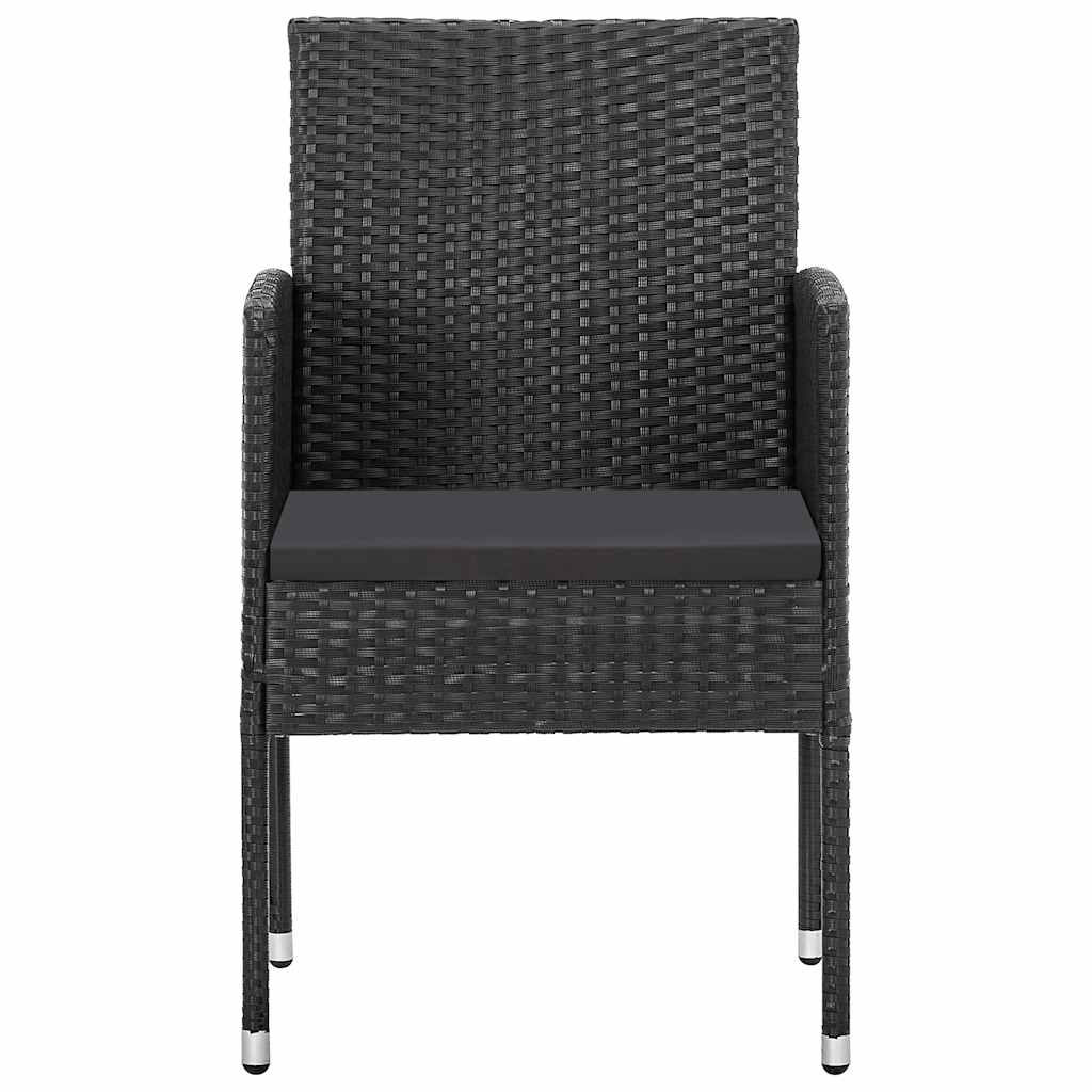 Ensemble à manger de jardin 9 pcs Noir
