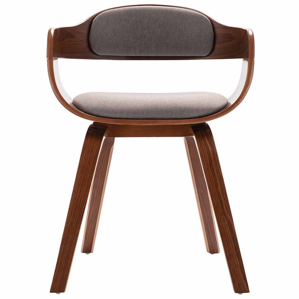 Chaise de salle à manger Taupe Bois courbé et tissu - XIOS