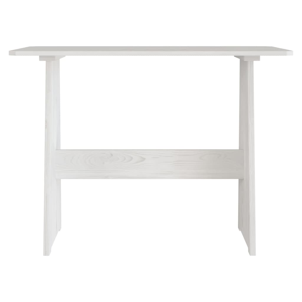 Table à manger avec banc REINE blanc bois de pin solide - XIOS