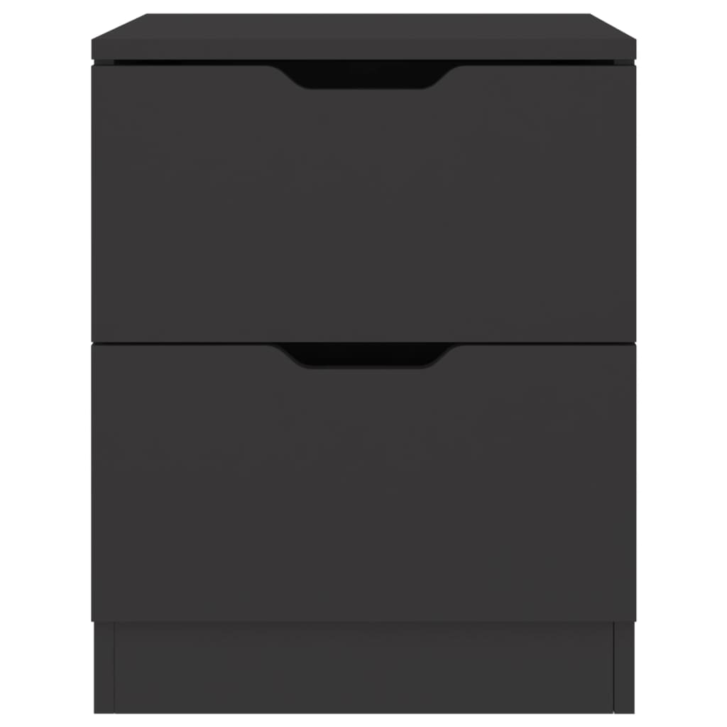 Tables de chevet 2 pcs noir 40x40x50 cm bois d’ingénierie - XIOS