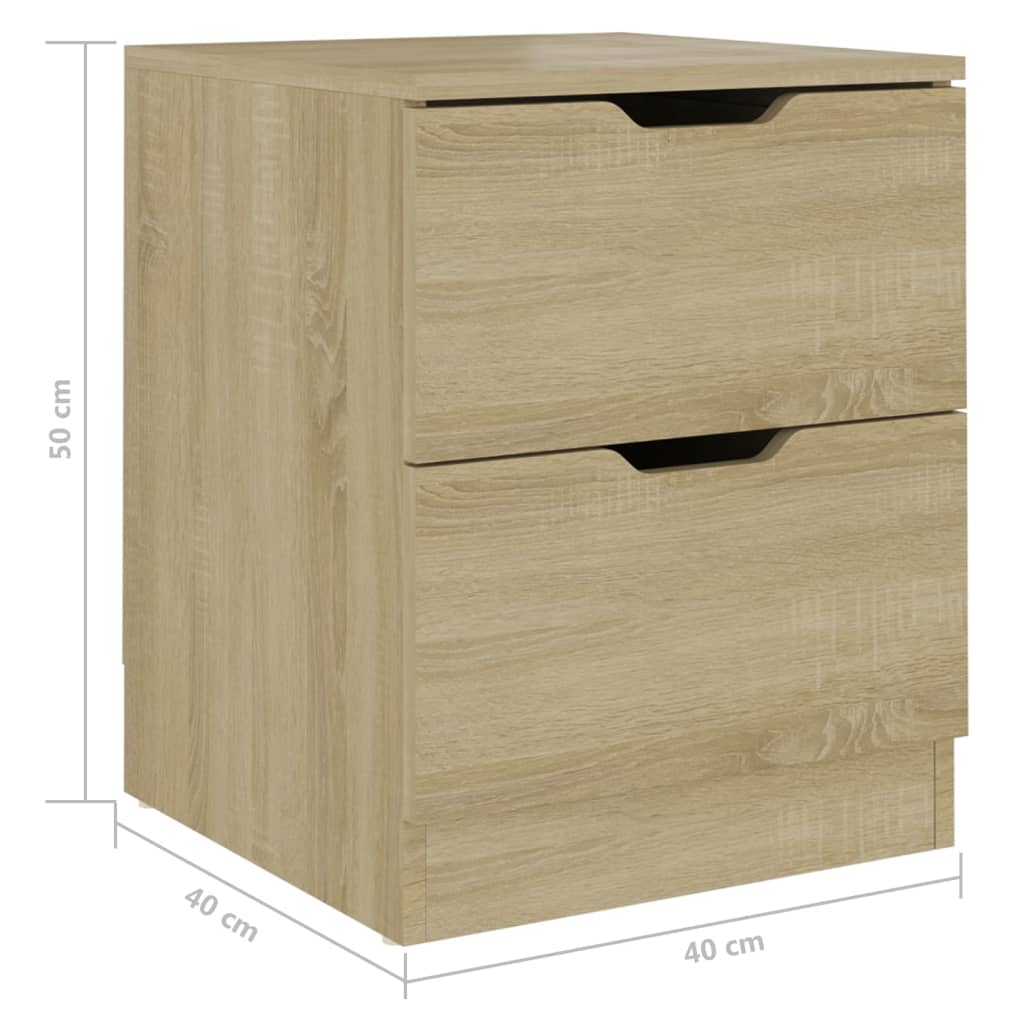 Table de chevet chêne sonoma 40x40x50 cm bois d’ingénierie - XIOS