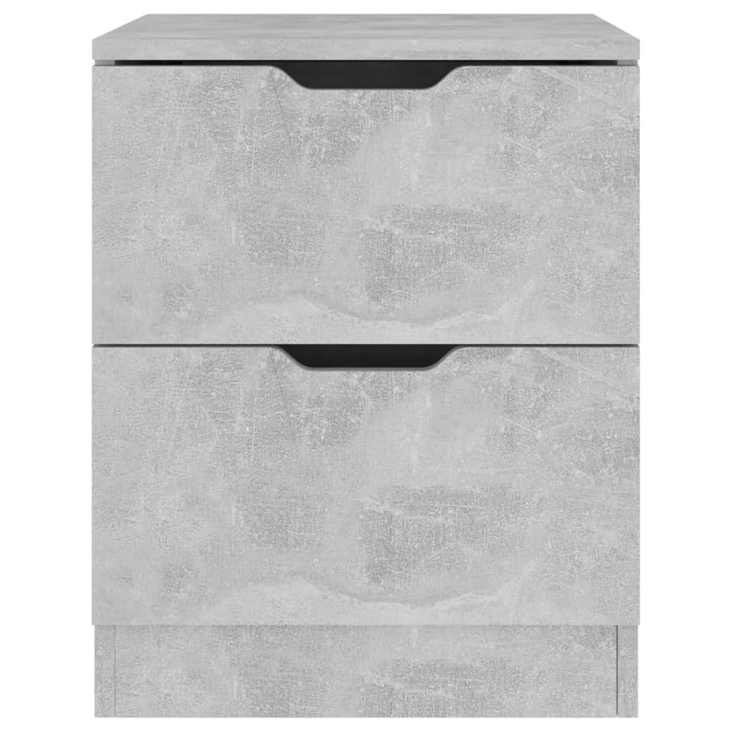 Table de chevet gris béton 40x40x50 cm bois d’ingénierie - XIOS