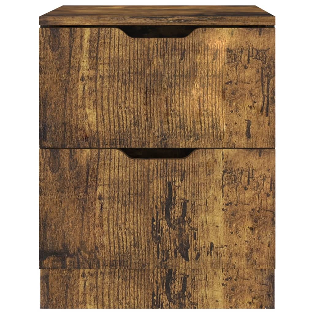 Tables de chevet 2 pcs chêne fumé 40x40x50 cm bois d'ingénierie - XIOS