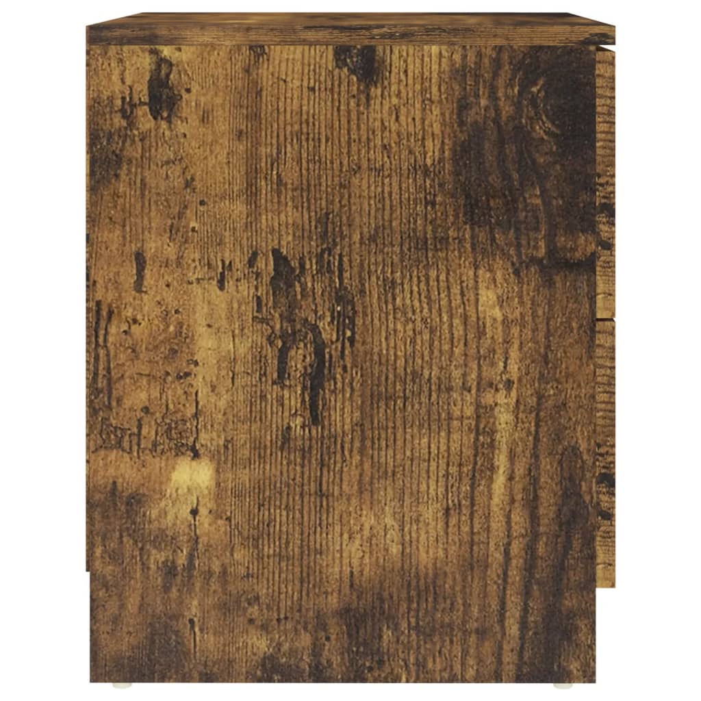 Tables de chevet 2 pcs chêne fumé 40x40x50 cm bois d'ingénierie - XIOS