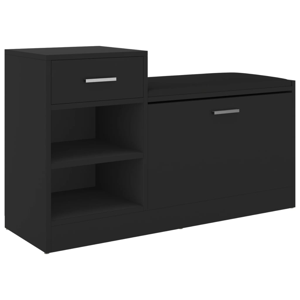 Banc à chaussures Noir 94,5x31x57 cm Aggloméré - XIOS