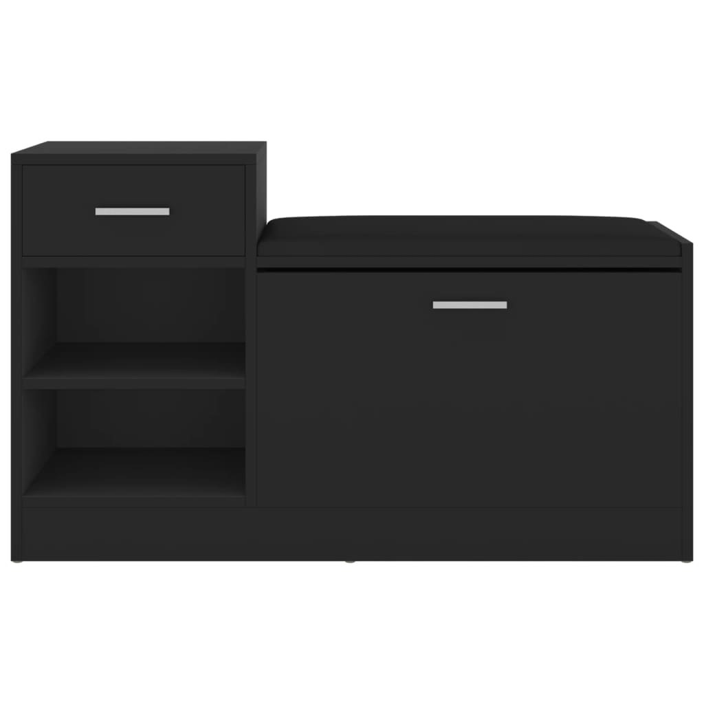 Banc à chaussures Noir 94,5x31x57 cm Aggloméré - XIOS
