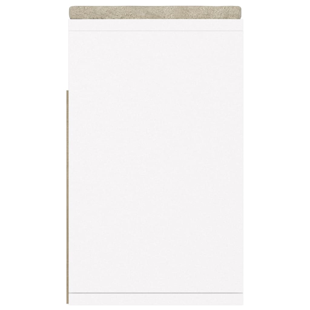 Banc à chaussures coussin Blanc 104x30x49 cm Bois d'ingénierie - XIOS