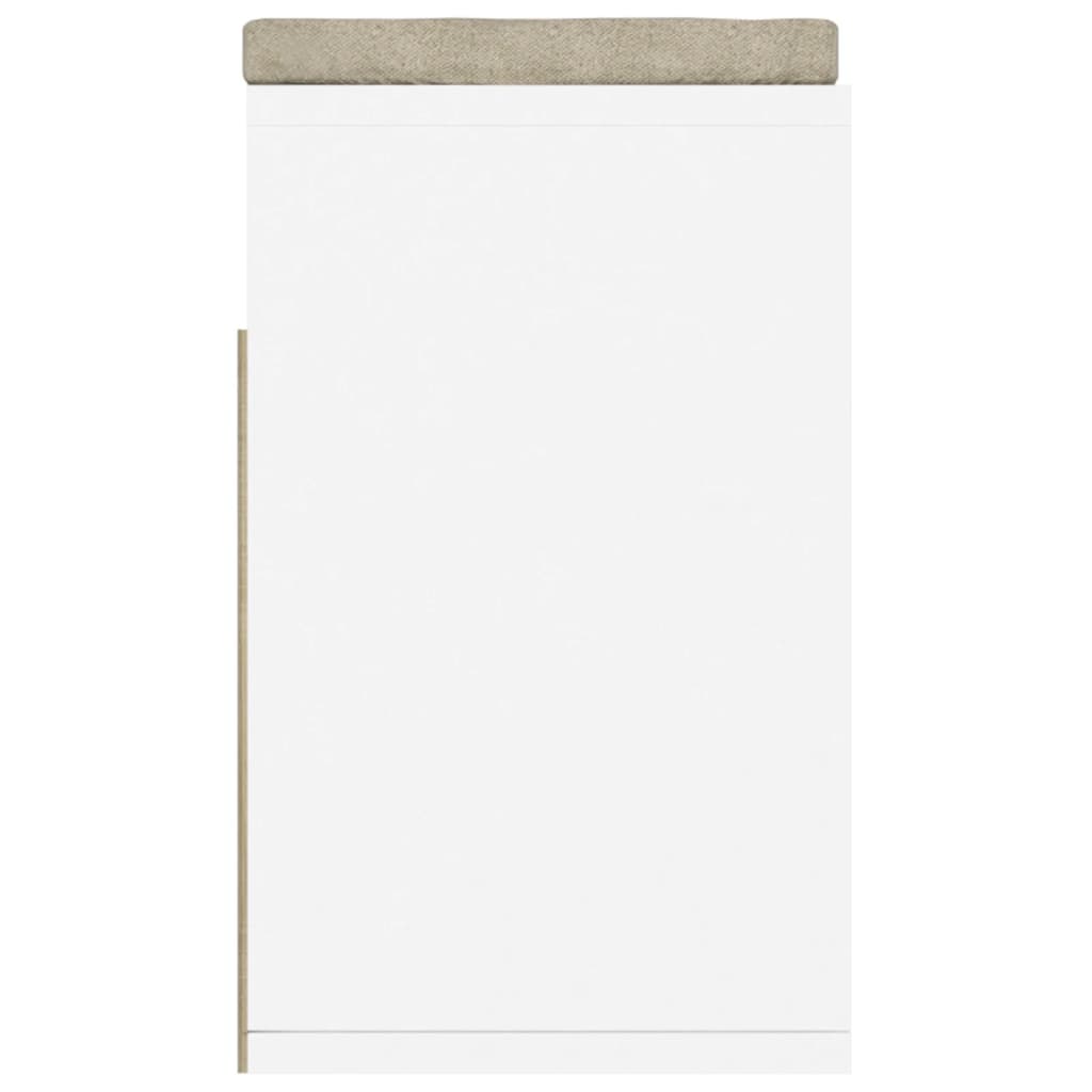 Banc à chaussures coussin Blanc et chêne 104x30x49 cm Aggloméré - XIOS