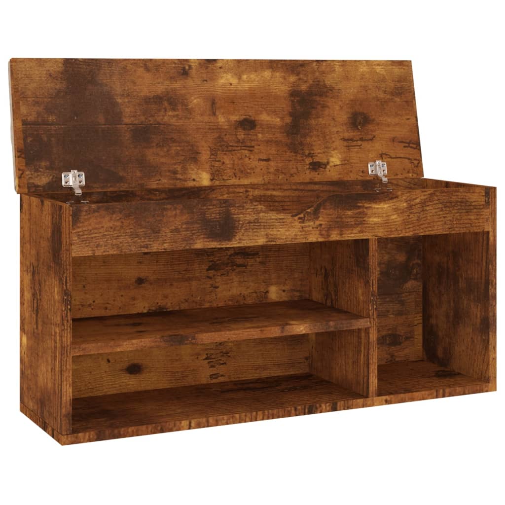 Banc à chaussures avec coussin Chêne fumé 104x30x49cm Aggloméré - XIOS