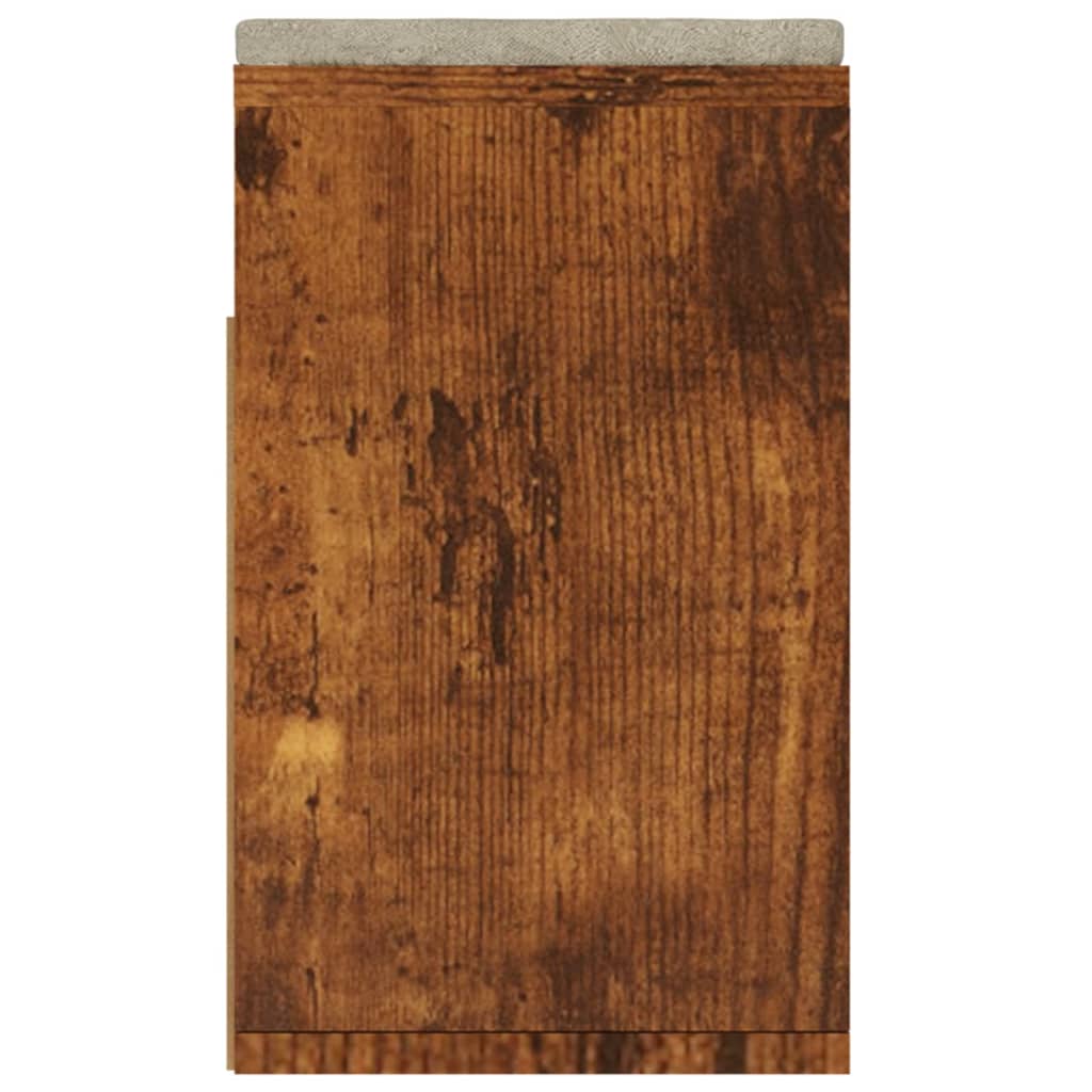 Banc à chaussures avec coussin Chêne fumé 104x30x49cm Aggloméré - XIOS