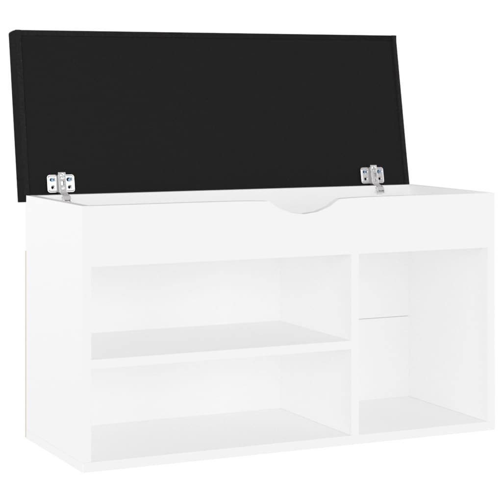 Banc à chaussures avec coussin Blanc 80x30x47 cm Aggloméré - XIOS
