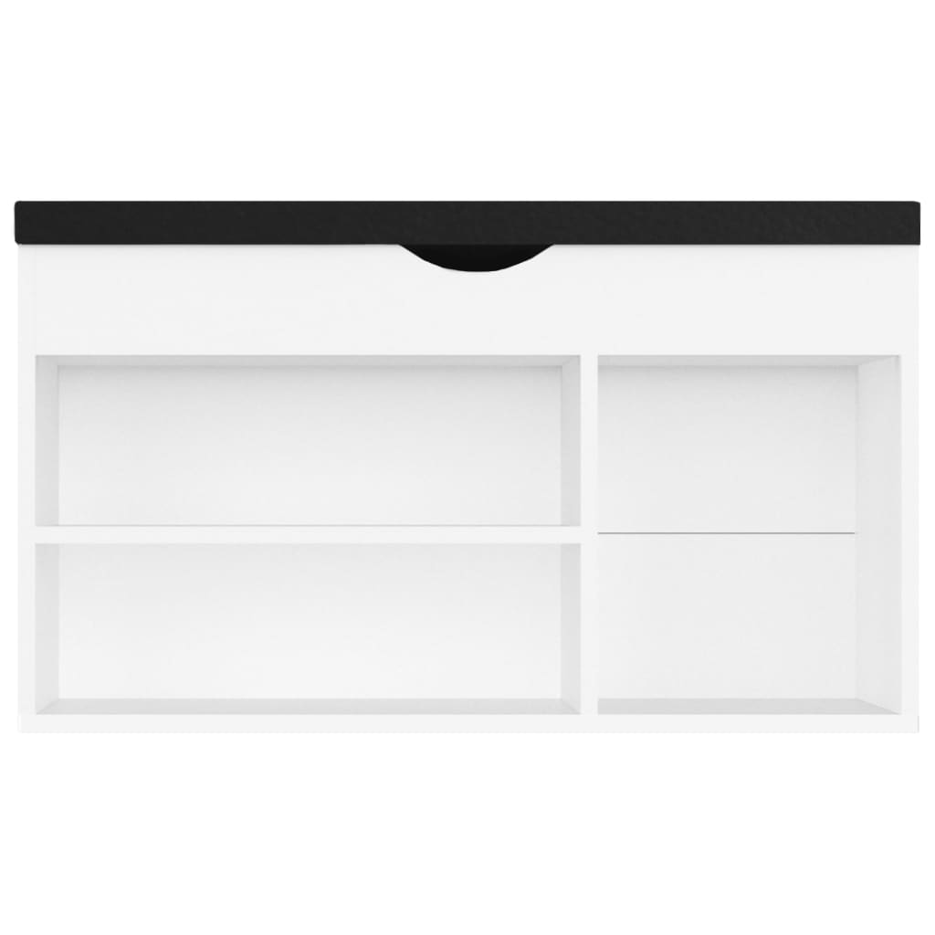 Banc à chaussures avec coussin Blanc 80x30x47 cm Aggloméré - XIOS
