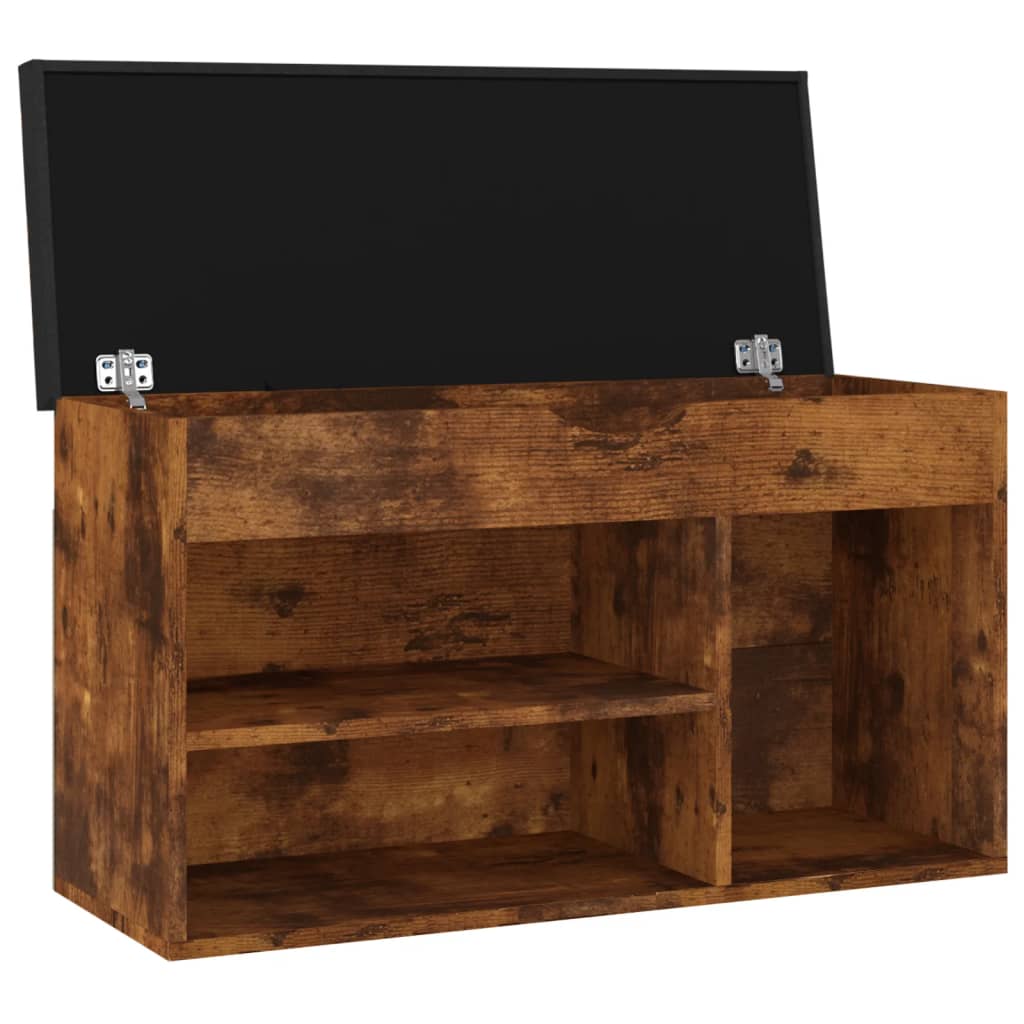 Banc à chaussures avec coussin Chêne fumé 80x30x47 cm Aggloméré - XIOS