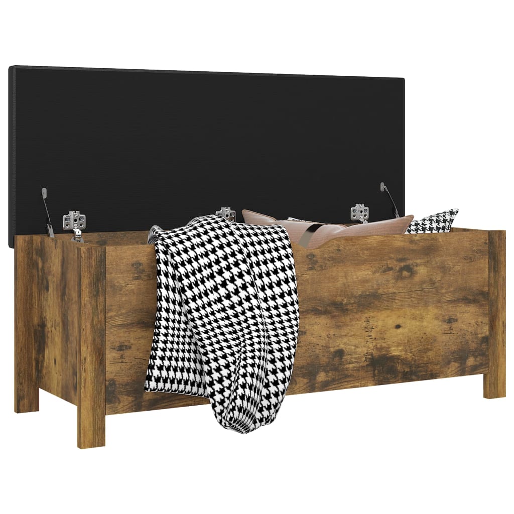 Boîte de rangement et coussin Chêne fumé 105x40x45 cm Aggloméré - XIOS