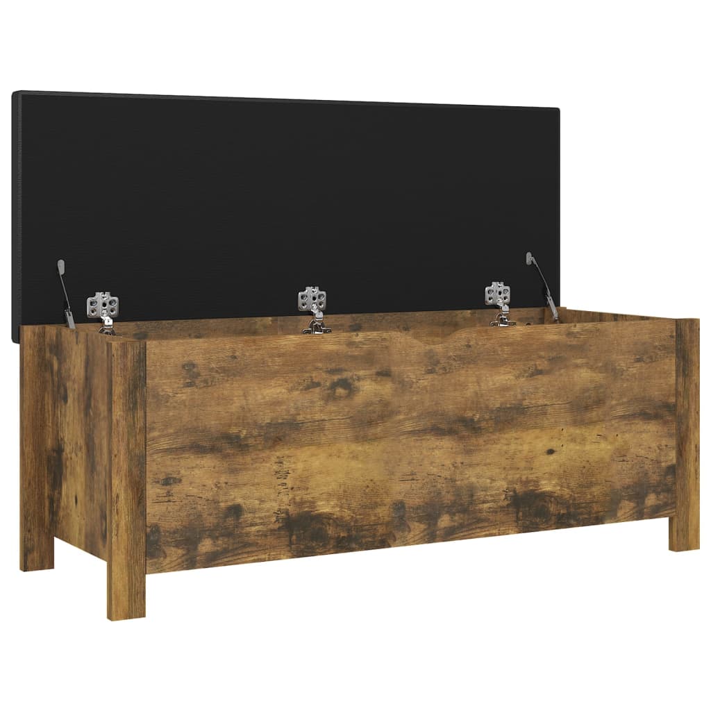 Boîte de rangement et coussin Chêne fumé 105x40x45 cm Aggloméré - XIOS