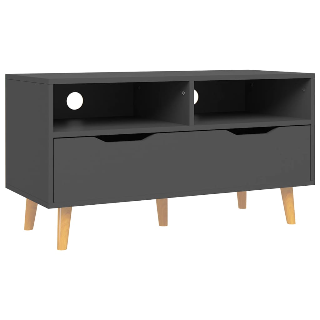 Meuble TV gris 90x40x48,5 cm bois d'ingénierie - XIOS