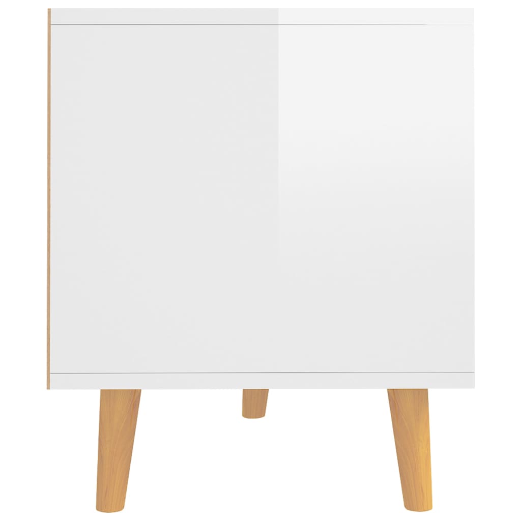 Meuble TV blanc brillant 90x40x48,5 cm bois d'ingénierie - XIOS