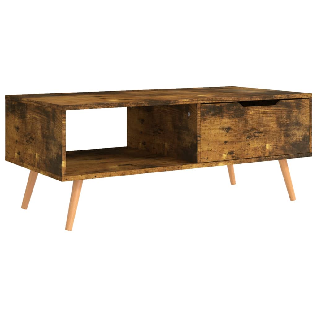 Table basse Chêne fumé 100x49,5x43 cm Bois d'ingénierie - XIOS