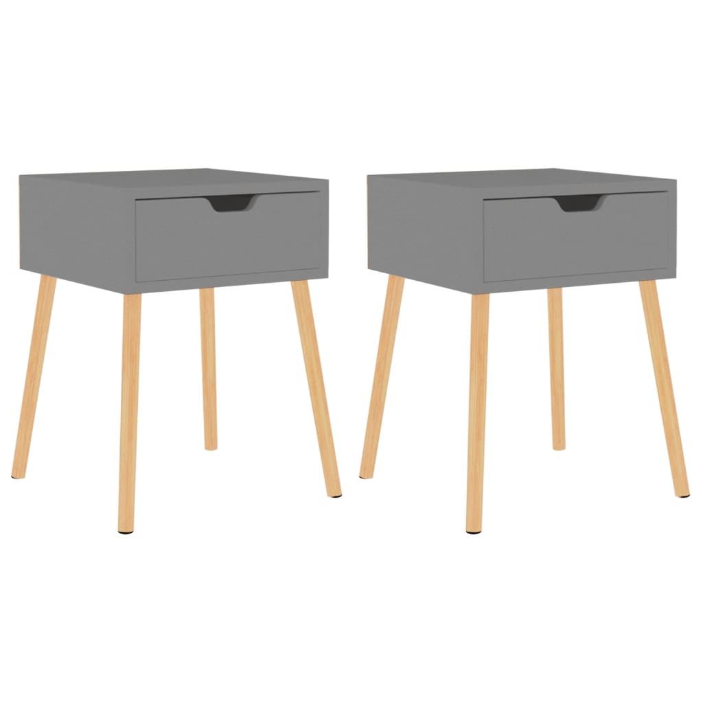 Tables de chevet 2 pcs Gris 40x40x56 cm Bois d'ingénierie - XIOS