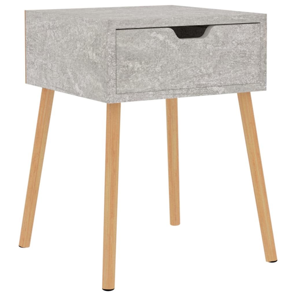 Table de chevet Gris béton 40x40x56 cm Bois d'ingénierie - XIOS